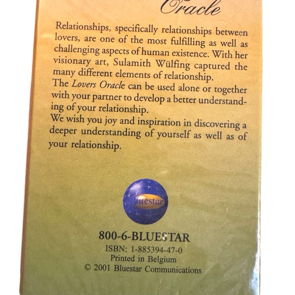 Rare C2001: Lovers Oracle by Sulamith Wülfing NEW OOP RARE Card deck - Picture 2 of 4
